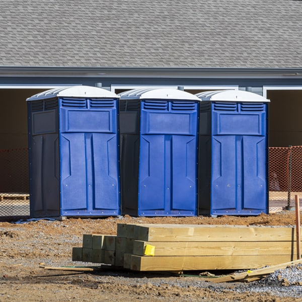 how often are the porta potties cleaned and serviced during a rental period in Cimarron City